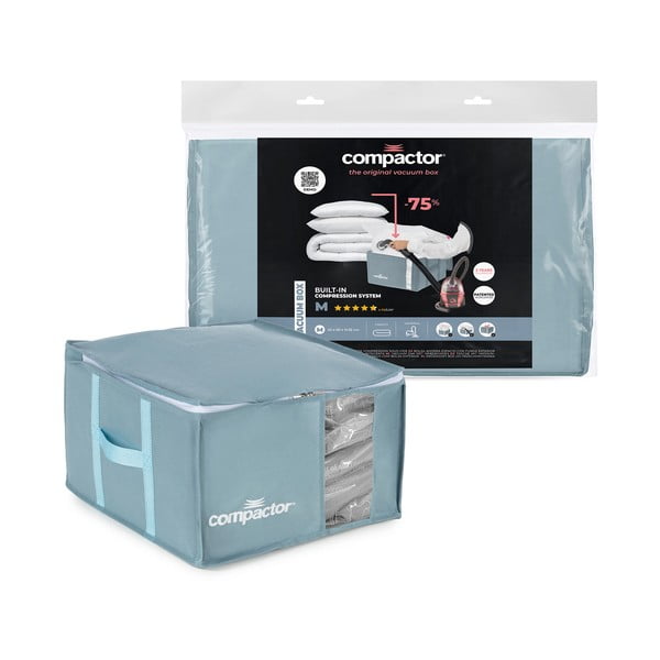 Vákuový plastový úložný box na oblečenie 42x40x25 cm Blue Edition – Compactor-image-4