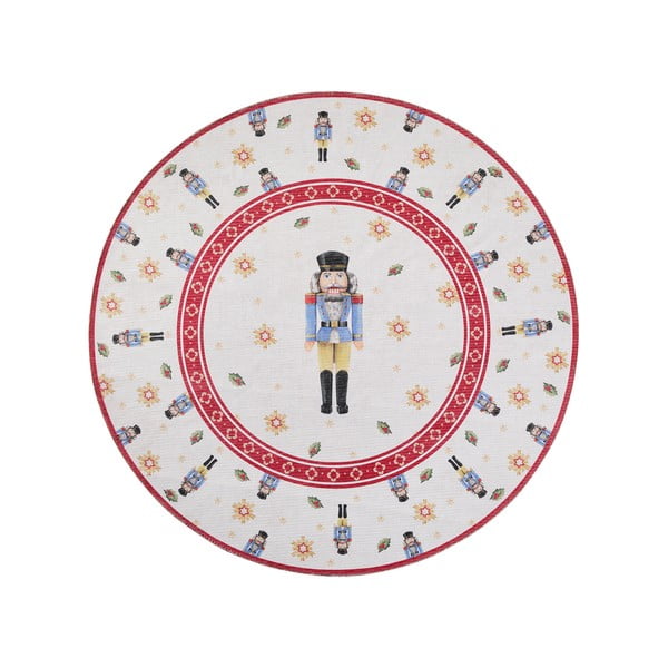 Červený okrúhly koberec s vianočným motívom ø 160 cm Toy's Delight Nutcracker – Villeroy&Boch