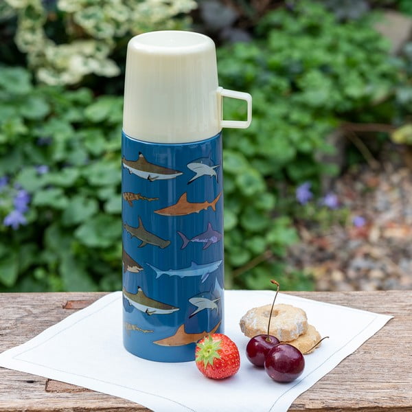 Modrá detská termoska 350 ml Sharks – Rex London-image-1