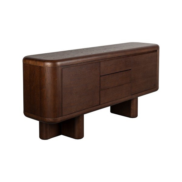 Komoda v dekore jaseňa v tmavo prírodnej farbe 160x72x40 cm Herman – Dutchbone-image-3