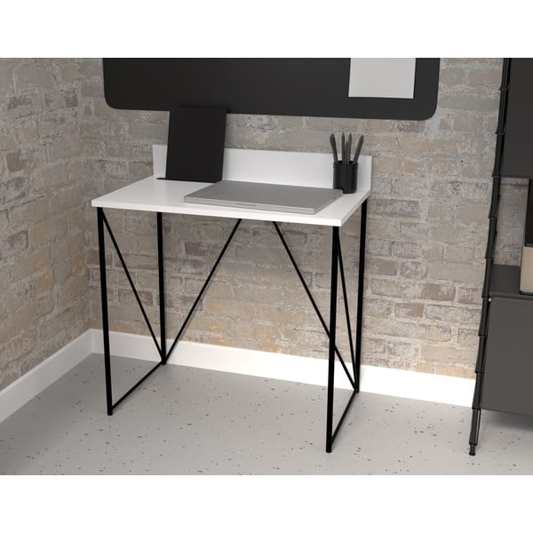 Biely pracovný stôl Tenzo Tell, 80 x 48 cm-image-1
