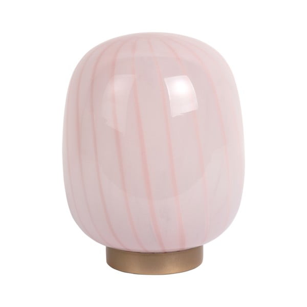 Svetloružová stolová lampa so skleneným tienidlom (výška 20 cm) Summer Globe – Leitmotiv