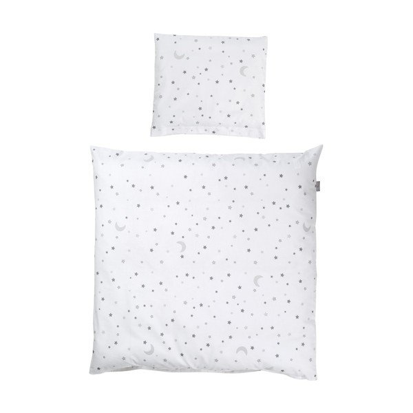 Biele bavlnené detské obliečky do postieľky 80x80 cm Sternenzauber – Roba
