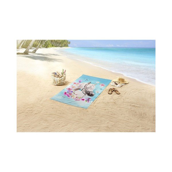 Plážová osuška s potlačou Good Morning My Beauty, 150 x 75 cm-image-1