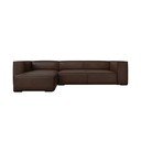 Tmavohnedá kožená rohová pohovka (ľavý roh) Madame - Windsor & Co Sofas