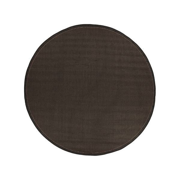 Čierny vonkajší koberec Floorita Tatami, ø 200 cm