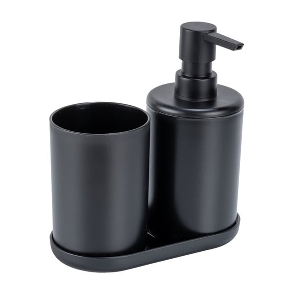 Čierna plastová súprava doplnkov do kúpeľne Fano – Allstar-image-2