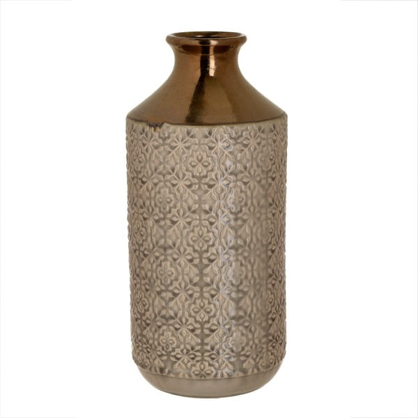 Keramická svetlobežová váza InArt, ⌀ 16,5 cm