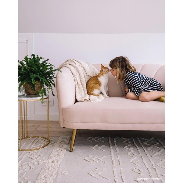 Biely prateľný ručne tkaný bavlnený koberec 140x200 cm Tribu Natural – Lorena Canals-image-4