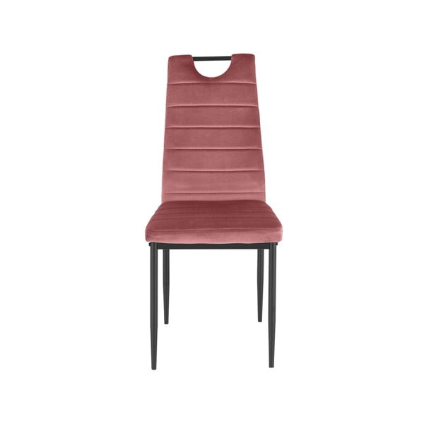 Tmavo ružové zamatové jedálenské stoličky v súprave 2 ks Mandy – Støraa-image-1