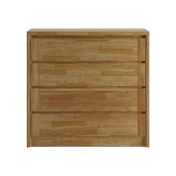 Nízka komoda z dubového dreva v prírodnej farbe 105x96 cm Timo – Olivia Living-image-2