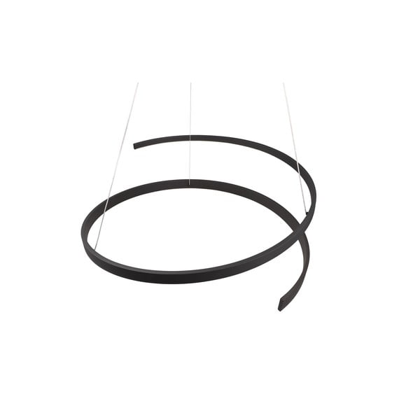 Čierne LED závesné svietidlo s hlasovým ovládaním/s ovládaním pomocou mobilnej aplikácie s kovovým tienidlom ø 75 cm Cinardi – CINQUE-image-1