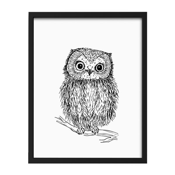 Zarámovaný plagát We Love Home Owl, 40 x 50 cm