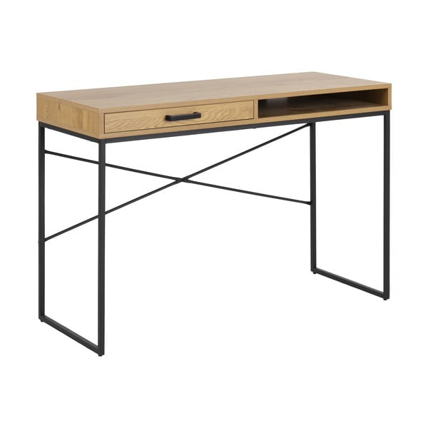 Pracovný stôl v dekore divokého duba Actona, 110 x 45 cm-image-4