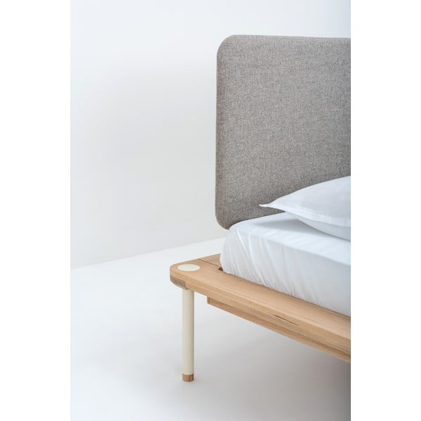 Dvojlôžková posteľ z dubového dreva Gazzda Fina, 140 x 200 cm-image-3