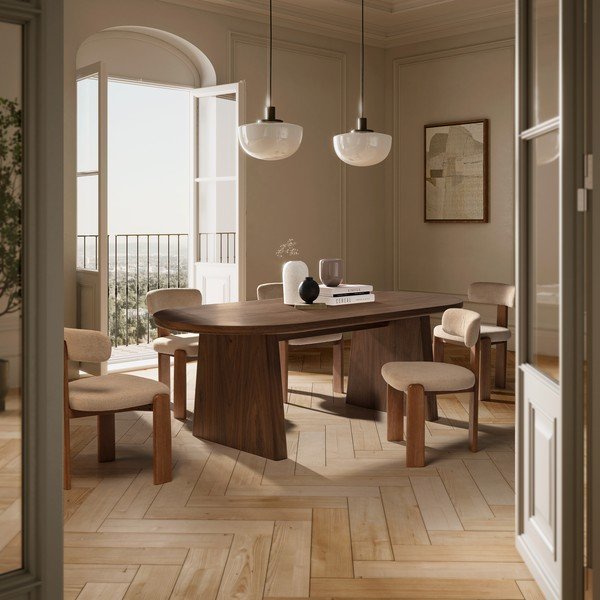 Krémovobiele čalúnené jedálenské stoličky v súprave 2 ks Nadia – MOME-image-1