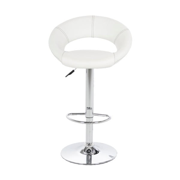 Biela barová stolička s nastavitelnou výškou Actona Plump