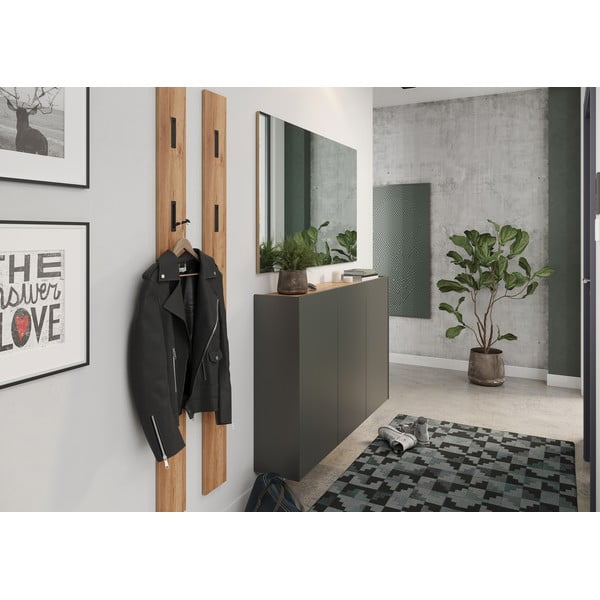 Antracitová závesná skrinka v dekore duba 138x87x25 cm Libbiano – Germania-image-1