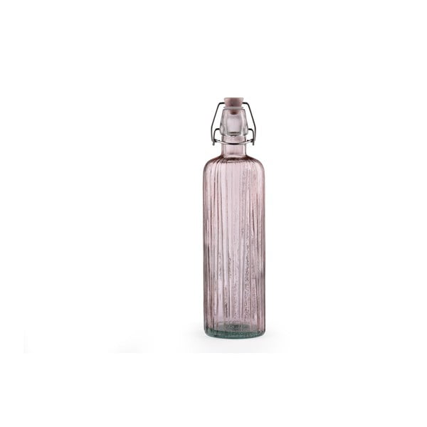 Ružová sklenená fľaša na vodu Bitz Kusintha, 750 ml