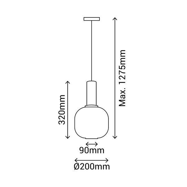 Čierne závesné svietidlo SULION Garbo, výška 127,5 cm-image-2