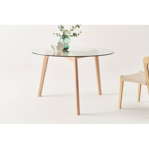 Okrúhly jedálenský stôl z dubového dreva ø 120 cm Malevik – Jotex-image-2