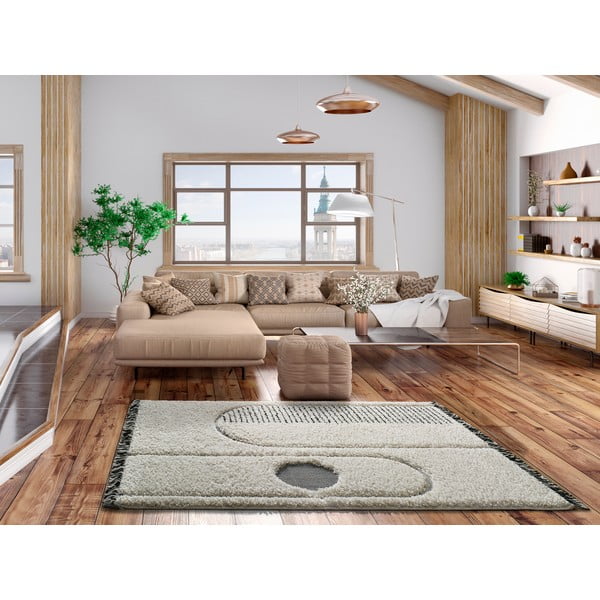 Béžový koberec Universal Horizon Line, 128 x 190 cm-image-2