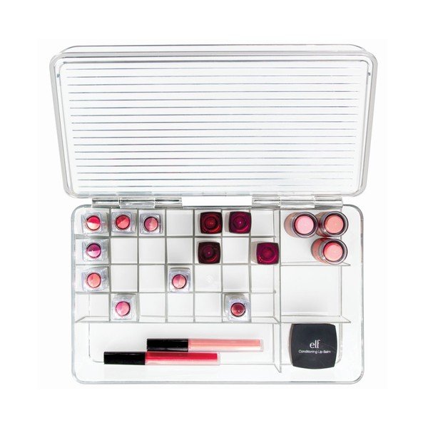 Organizér InterDesign Clarity Lipstick & Cosmetic Box, 27,5 × 18,5 × 9,5 cm-image-3