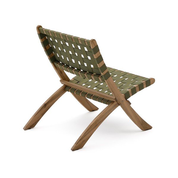 Zelené drevené záhradné kreslo Chabeli – Kave Home-image-4