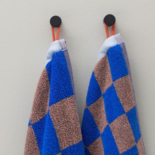 Modro-hnedý uterák z bio bavlny 50x90 cm Retro - Mette Ditmer Denmark-image-4