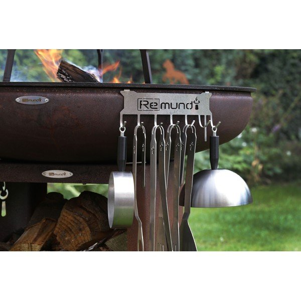 Hnedý vonkajší gril na drevo Remundi Carus M, ø 82 cm-image-1
