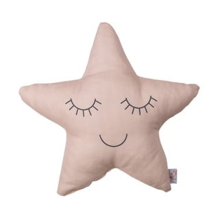 Béžovo-ružový detský vankúšik s prímesou bavlny Mike & Co. NEW YORK Pillow Toy Star, 35 x 35 cm