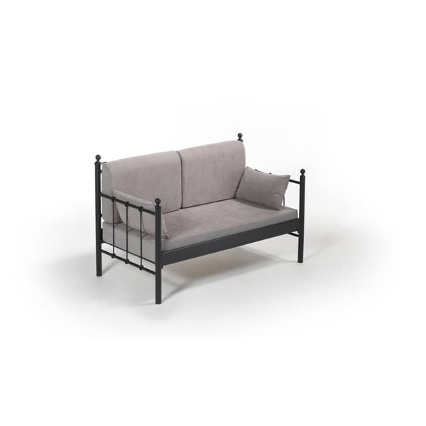 Sivá dvojmiestna vonkajšia sedačka Lalas DK, 76 × 149 cm