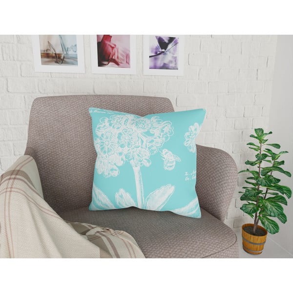 Tyrkysovomodrá obliečka na vankúš Vitaus Panento, 43 × 43 cm-image-1