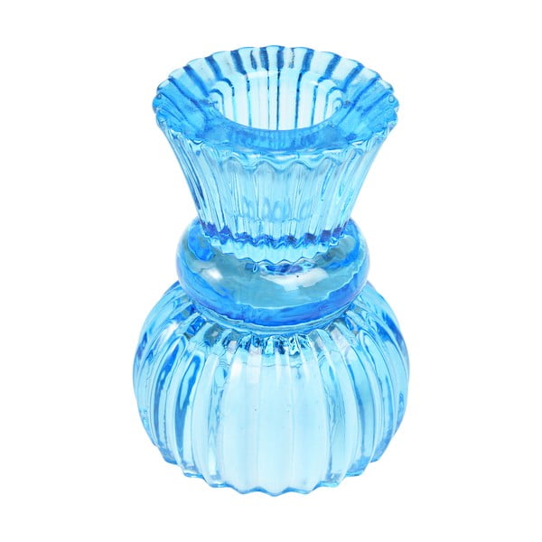 Nízky modrý sklenený svietnik – Rex London-image-1