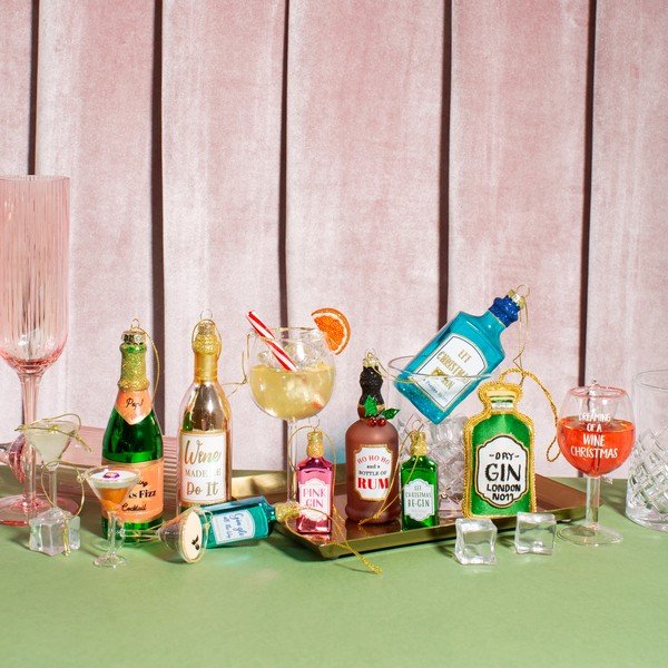 Sklenené vianočné ozdoby v súprave 3 ks 15,5 cm Martini Cocktail – Sass & Belle-image-4