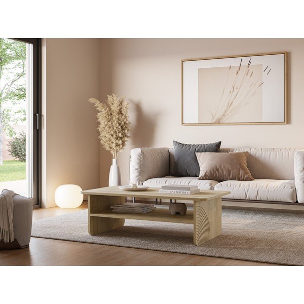 Konferenčný stolík s doskou v dubovom dekore v prírodnej farbe 60x110 cm Daira – Marckeric-image-1