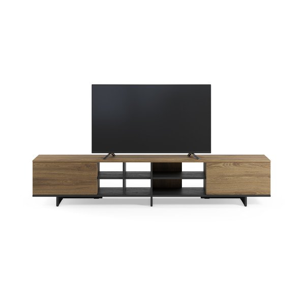 Čierny/v prírodnej farbe TV stolík v dekore duba 230x44x36 cm Cequoia – Marckeric-image-2