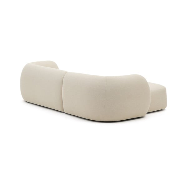 Krémová ženilková rohová pohovka (ľavý roh/s leňoškou) Martina – Kave Home-image-4