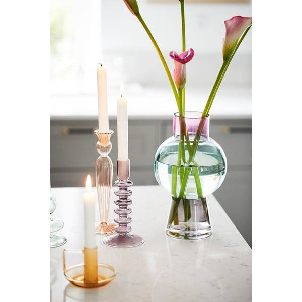 Ružový sklenený svietnik Bahne & CO-image-3