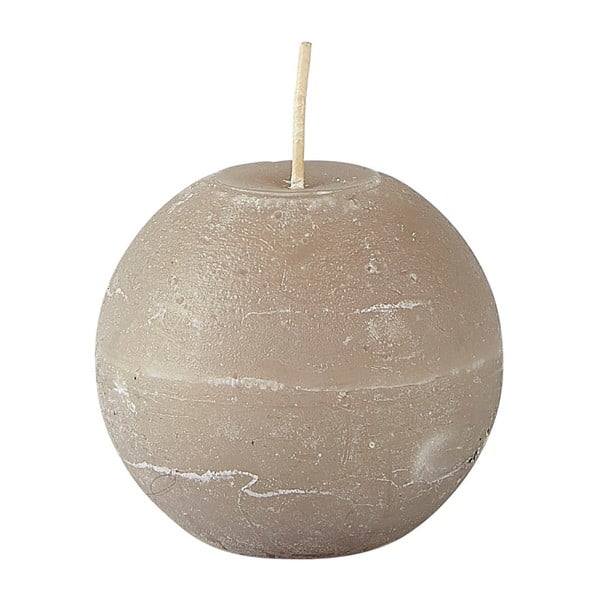 Sivá sviečka KJ Collection Ball, ⌀ 8 x 7,5 cm