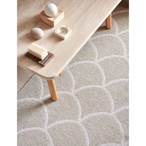 Krémový vnútorný a vonkajší koberec 70x50 cm Kotte Linen – Pappelina-image-3