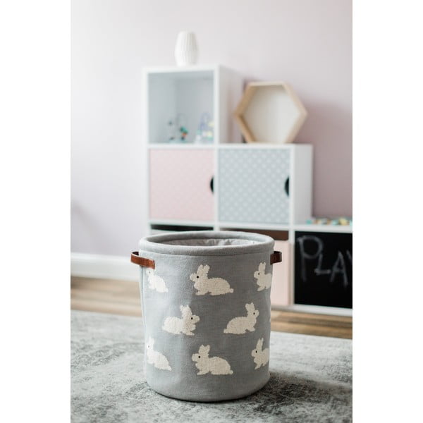 Sivý bavlnený kôš Kindsgut Bunny-image-1