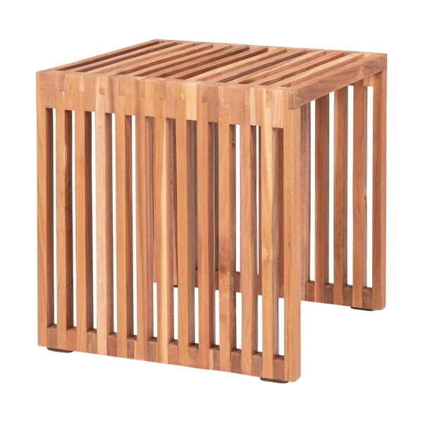 Odkladací stolík z teakového dreva 40x40 cm Pego – House Nordic-image-2