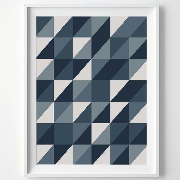 Plagát Grey Triangle, A3