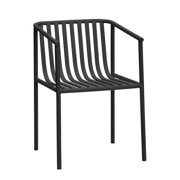 Čierne kovové záhradné kreslo Villa – Hübsch