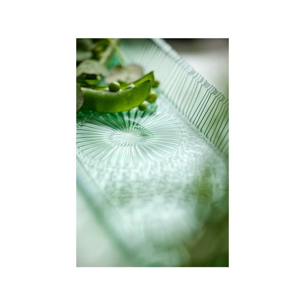 Zelený sklenený servírovací tanier 14x38 cm Kusintha – Bitz-image-3
