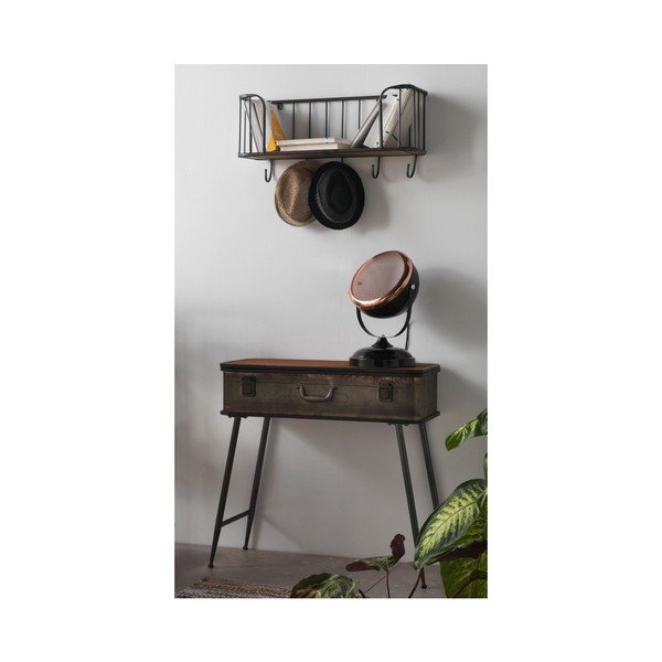 Čierna stolová lampa s detailmi v medenej farbe Geese Mic-image-2