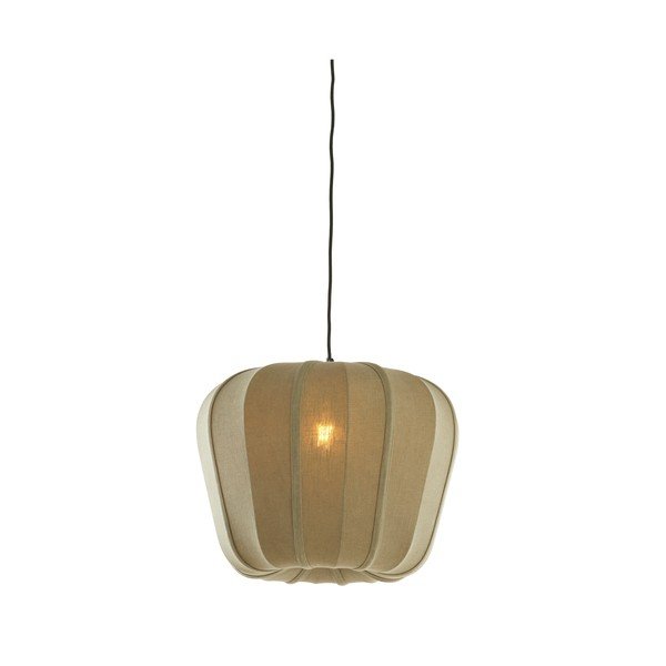 Zelené závesné svietidlo s textilným tienidlom Zubedo – Light & Living-image-3