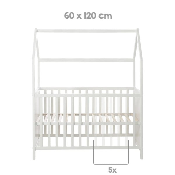 Sivá postieľka 60x120 cm – Roba-image-4