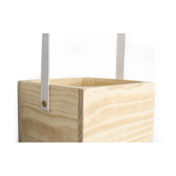 Biely kvetináč z jedľového dreva Surdic Colgantes, 17 x 62 cm-image-3